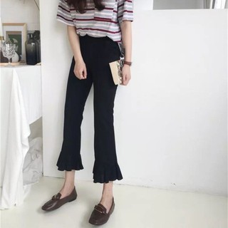 Quần âu ống loe viền bèo Ulzzang