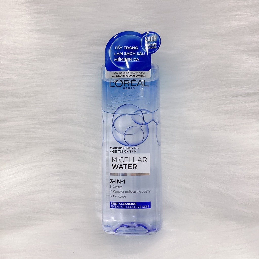 Nước tẩy trang cho mọi loại da L'Oreal Paris 3-in-1 Micellar Water 400ml