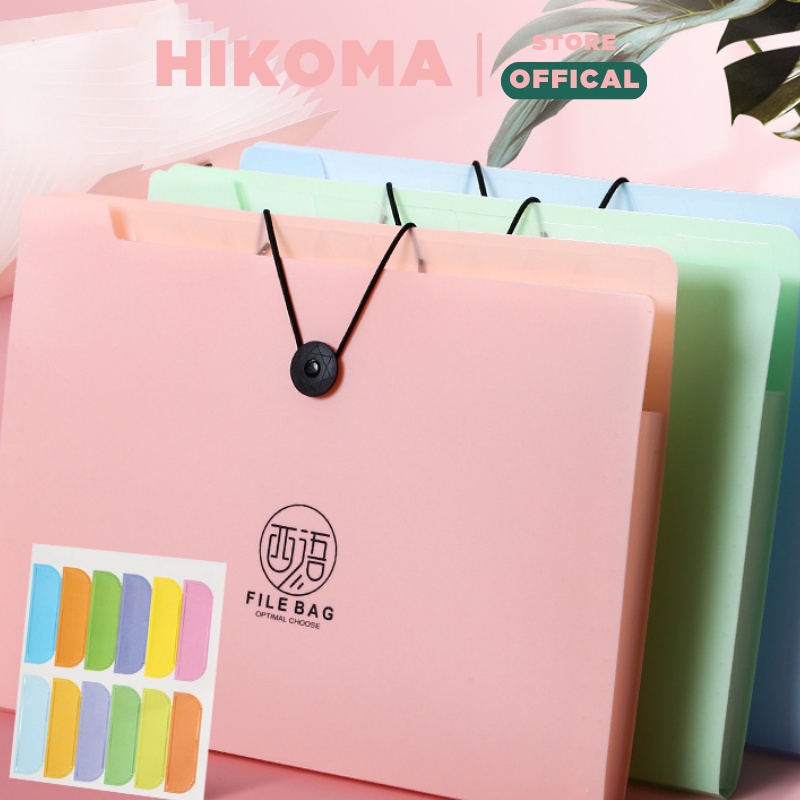 Túi đựng tài liệu nhiều ngăn a4 - Khóa dây - Cặp đựng tài liệu nhiều ngăn a4 - HIKOMA STORE