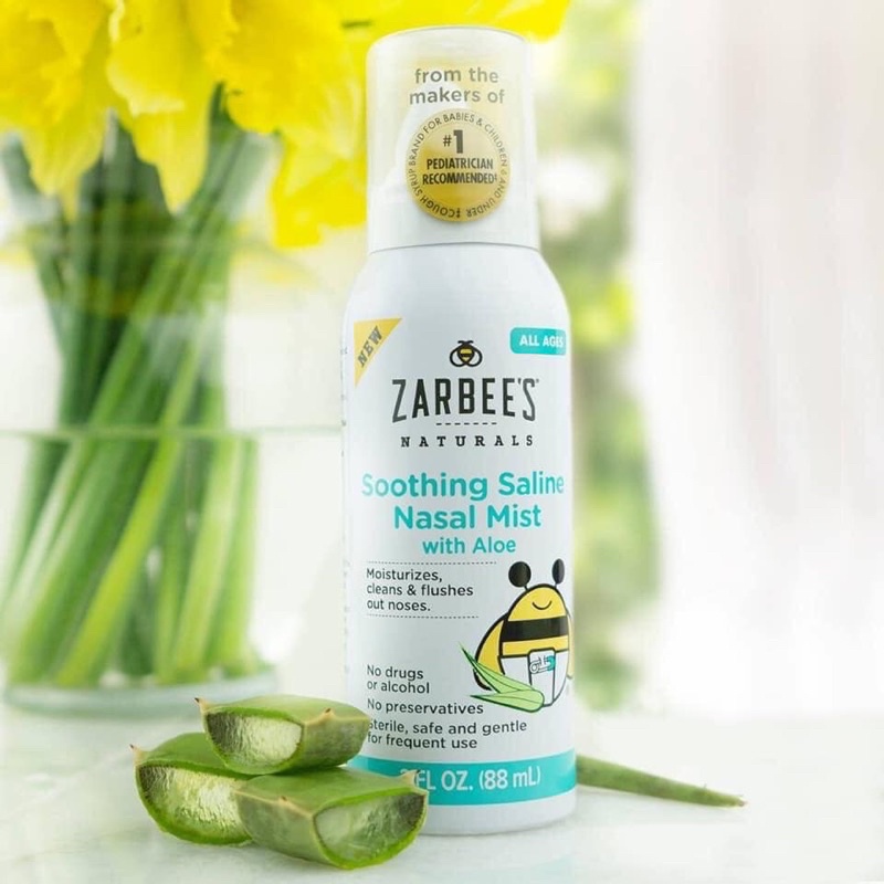 Xịt mũi Zarbee's Lô Hội + Vitamin C 88ml - Mỹ