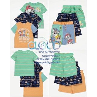 Bộ cộc bé trai tách set bán lẻ geogre_uk size từ 12-18m đến 6-7y