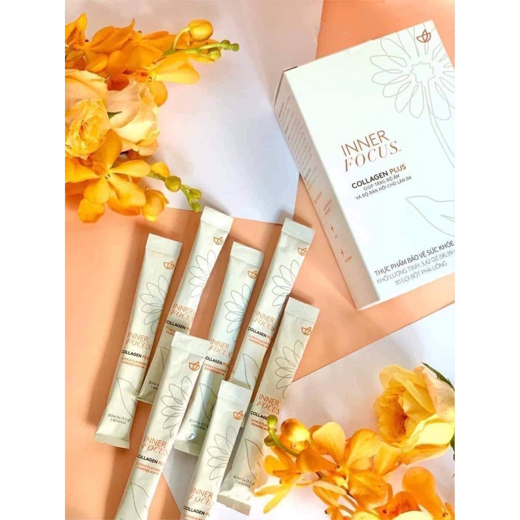 Thực phẩm bảo vệ sức khỏe Inner Focus Collagen Plus Nu Skin, Kích thước 30 gói/hộp