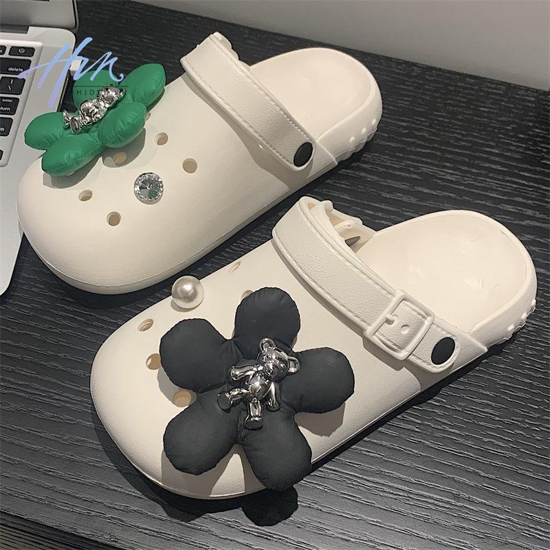 Giày eva Đế Dày Đục Lỗ Khử Mùi Chống Trượt Phong Cách Hàn Quốc Thời Trang Mùa Hè Mới Cho Nữ