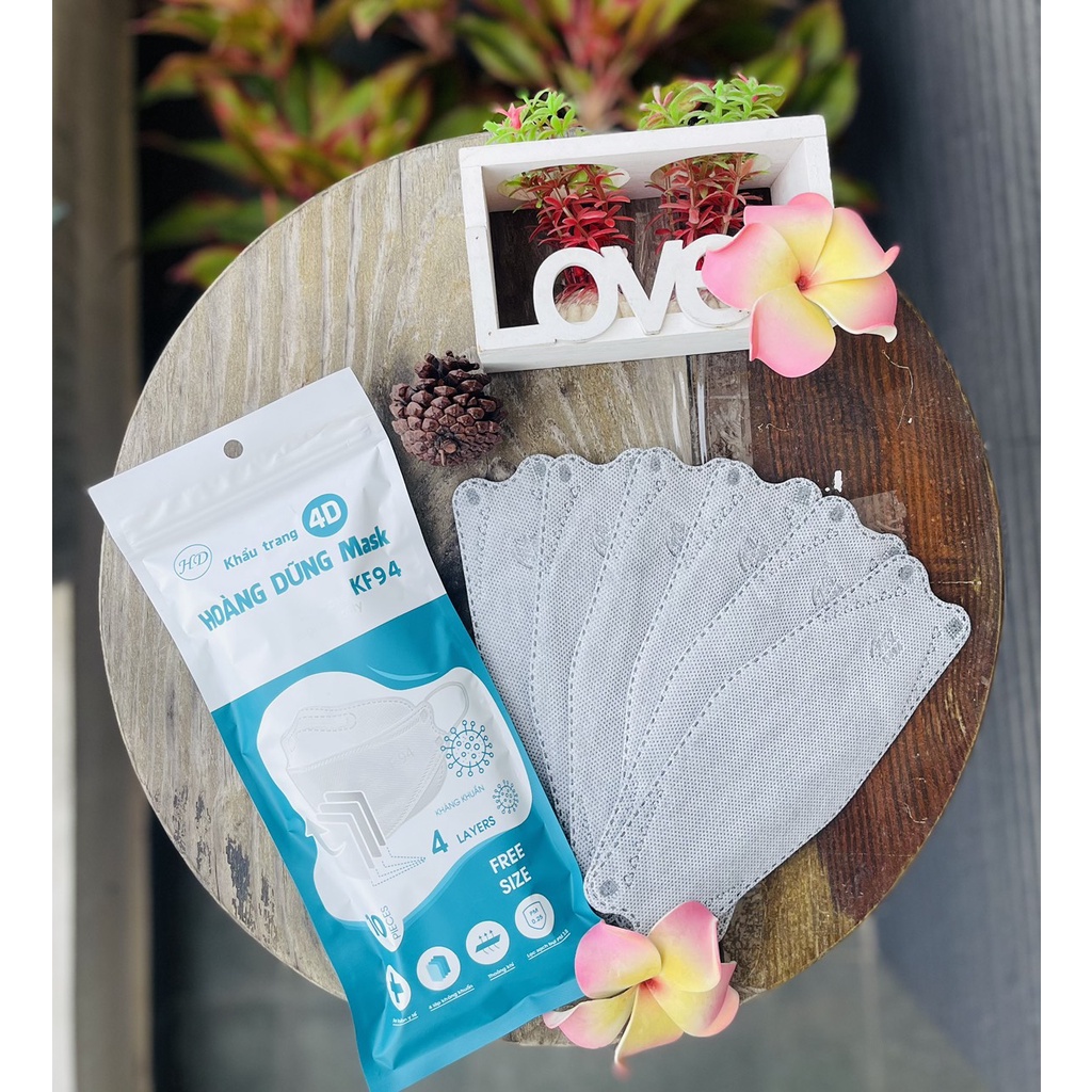 Thùng Khẩu Trang Kf94 HOÀNG DŨNG Màu Xám 300 Cái