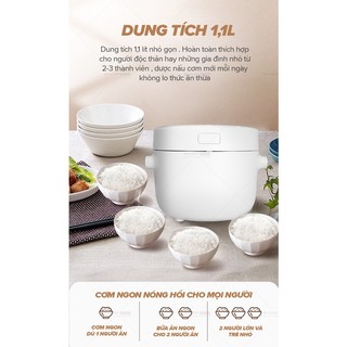 Nồi cơm điện sharp KS-COM110DV-WH 1.1 lít [Nồi cơm loại tốt bền, đa năng, công suất 790W, chống dính] - g - CheapMall