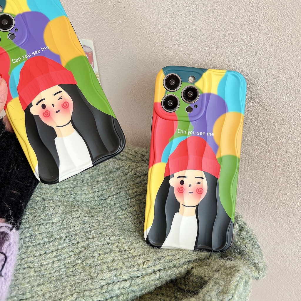 Ốp Điện Thoại Họa Tiết Hoạt Hình Nhiều Màu Chống Sốc Cho iPhone11 12 13pro / max 14pro