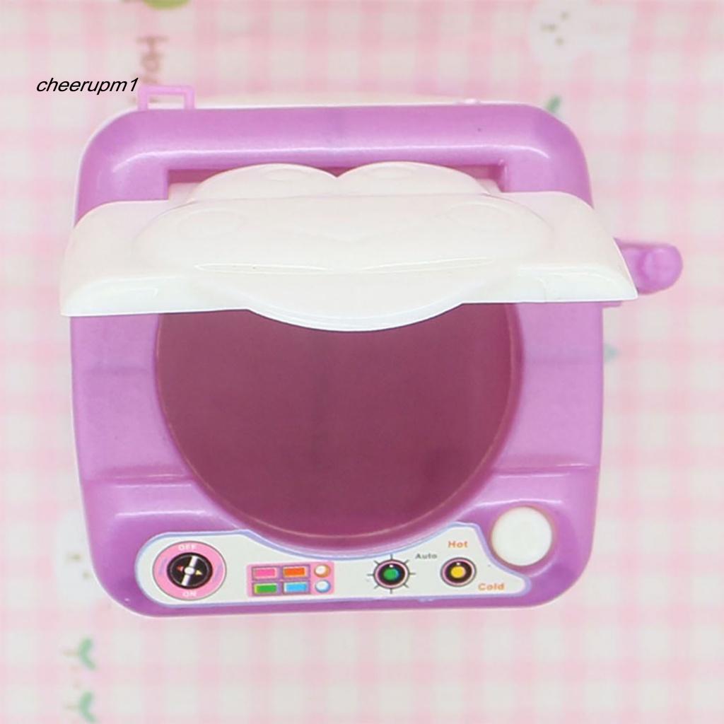 Máy Giặt Đồ Chơi Mini Bằng Silicon Dễ Thương Cho Nhà Búp Bê