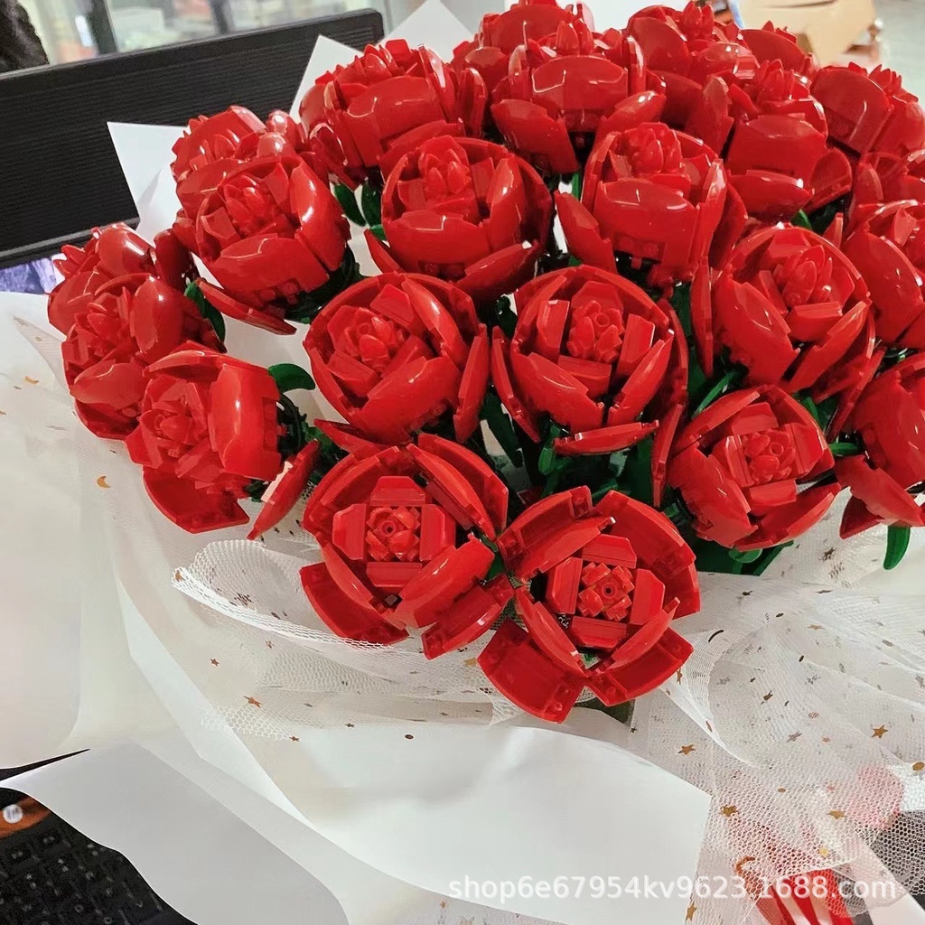 Đồ Chơi Lắp Ráp Hình Bó Hoa Hồng Nhỏ
