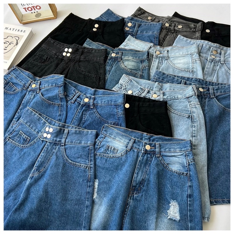 Quần short jean lửng