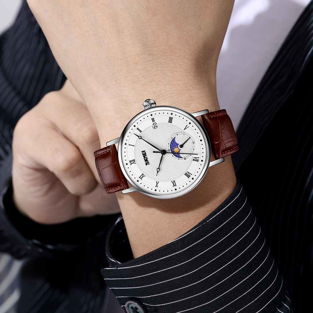 Đồng Hồ Đeo Tay SKMEI 2023 Chống Thấm Nước Siêu Mỏng Thiết Kế Đơn Giản Cho Nam