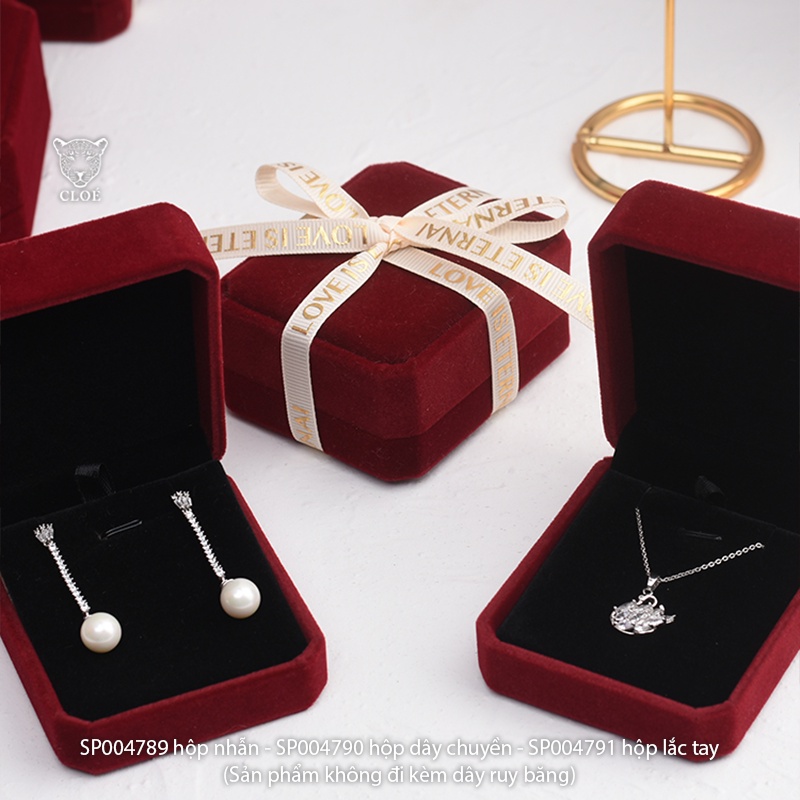 Hộp đựng quà tặng cho bông tai dây chuyền lắc tay lắc chân sang trọng hộp phụ kiện trang sức Cloe Accessories 4789