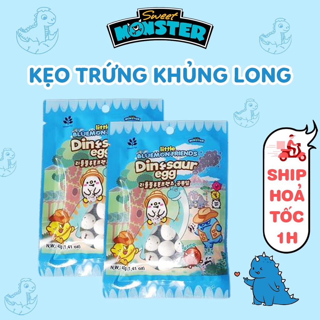 Kẹo trứng khủng long Sweet Monster VN, đậu phộng socola ngọt ngào, giòn tan phân phối độc quyền Hàn Quốc
