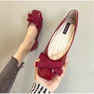 Giày Búp Bê mũi vuông khóa nơ big size 31-45
