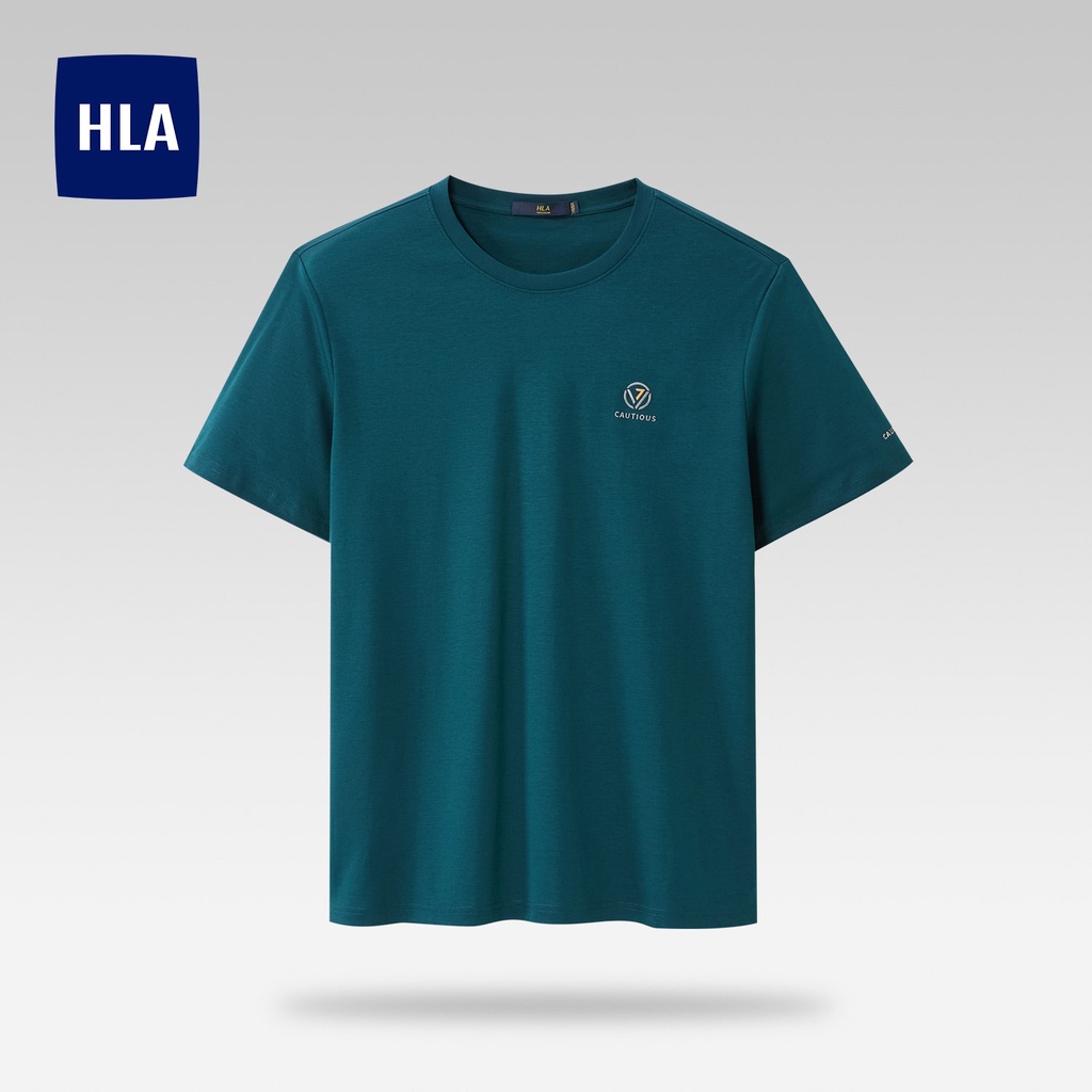  HLA - Áo thun nam ngắn tay công nghệ 3 lớp vải Youthful simple and elegant T-shirt