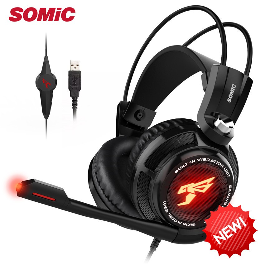 Tai Nghe Trùm Đầu Chơi Game Somic G941 Cổng USB 7.1 Âm Thanh Vòm Có Đèn LED Và Mic