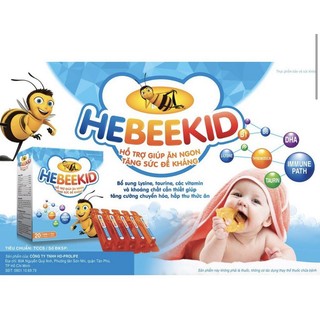 Siro hebeekid ăn ngon tăng sức đề kháng - hộp 20 ống- bổ sung lysine và các vitamin cho bé