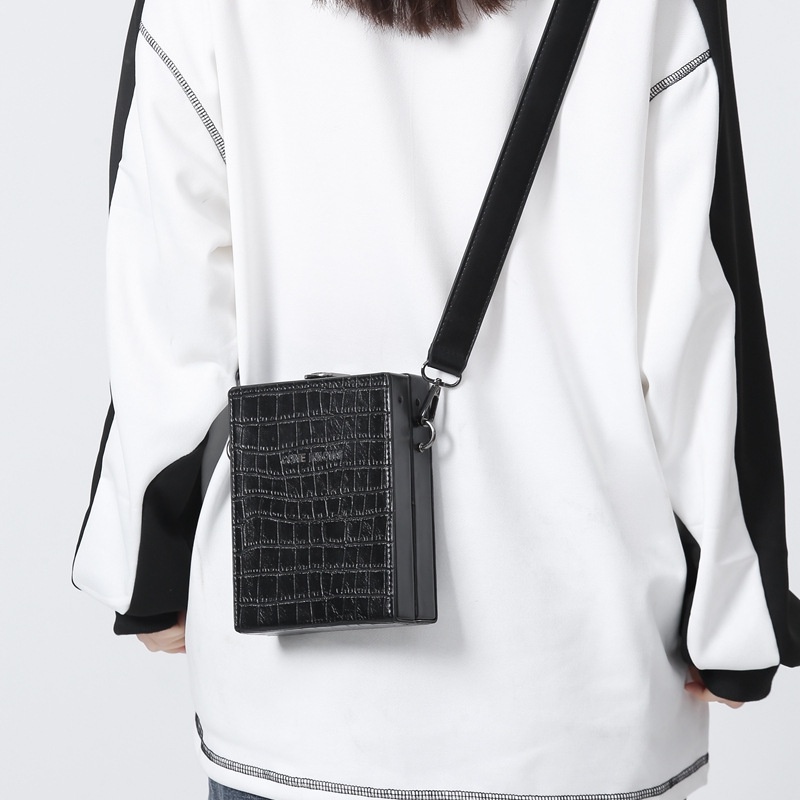 Túi Đeo JASMIN NOIR Chéo Vai Họa Tiết Da Cá Sấu Thời Trang Sành Điệu Cho Nữ