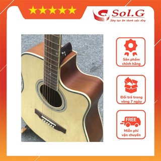 Guitar Acoustic cho người mới tập, Âm trong, Bấm không đau tay, Gỗ thịt - SOLG