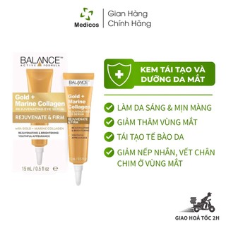 Kem Mắt Tái Tạo Và Dưỡng Da Mắt Balance Active Formula Gold + Collagen Rejuvenating Eye