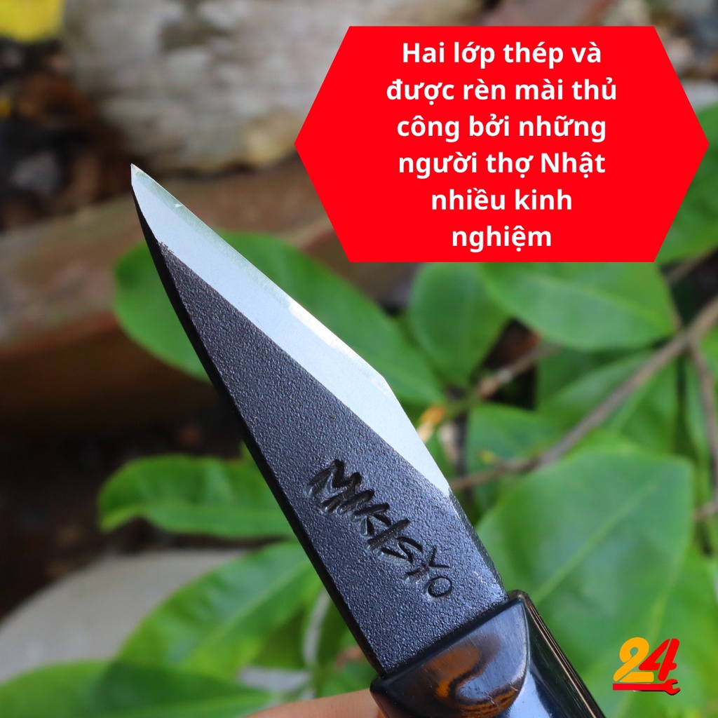 Dao ghép cành Bonsai Nhật Mikisyo tay trái và tay phải, dao cắt đá cắt băng, cắt da