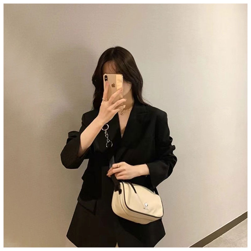 MISCHA Túi Đeo Chéo Vai Bằng nylon Màu Trơn In Hình Snoopy Thời Trang