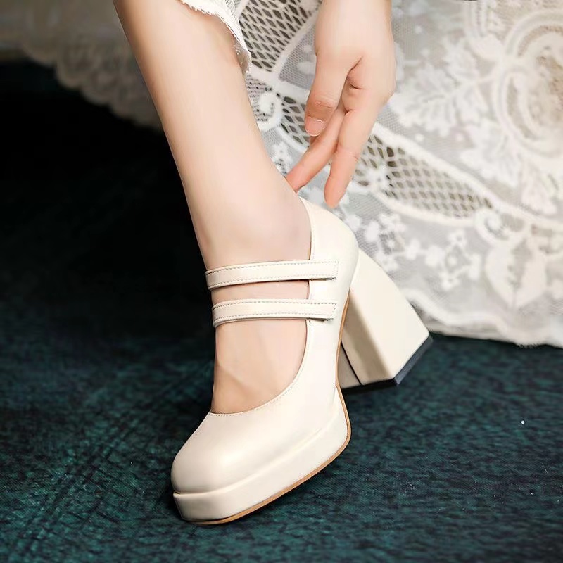 Giày Lolita big size 40 41 42 gót vuông 9cm