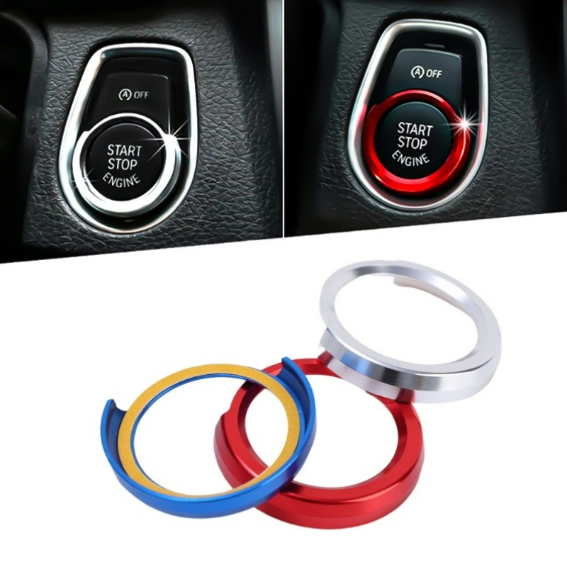 Miếng Dán Trang Trí Nút Khởi Động Xe Hơi BMW 1 / 2 / 3 / 4 series