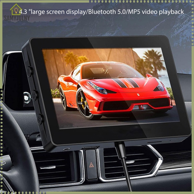 Máy Nghe Nhạc Mp5 M6 Không Dây Bluetooth Rảnh Tay Mp5 4.3 Inch Kèm Điều Khiển Từ Xa Cho Xe Hơi