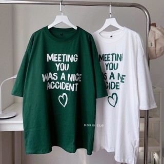 Áo Phông ,Áo Thun Meeting You Dáng Rộng Tay Lỡ Unisex Đẹp Màu Hot Trend 2023
