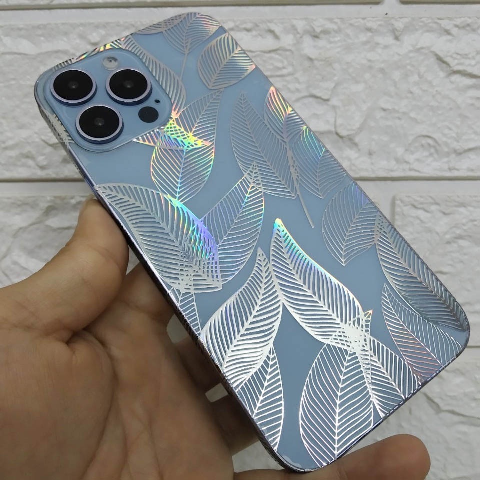 Dán PPF Iphone kim tuyến họa tiết chiếc lá 5/5s tới 14promax (01)