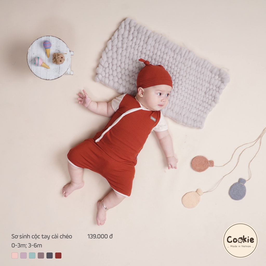 Cookie - Bộ quần áo sơ sinh cộc tay cài chéo CK36163