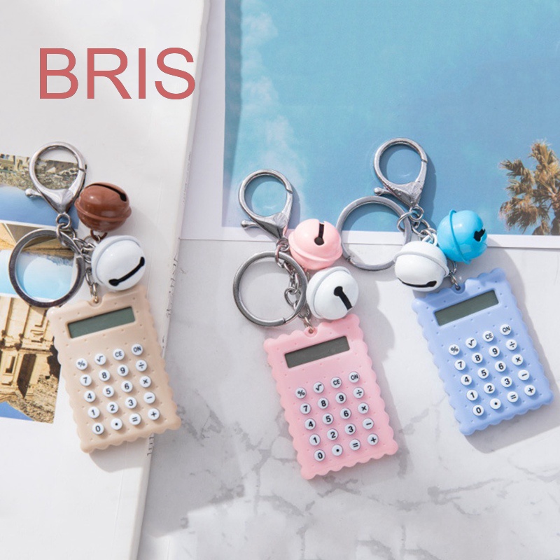 Máy Tính Bỏ Túi Mini Xách Tay Màn Hình 8 Chữ Số Siêu Mỏng Có Móc Khóa Tiện Dụng Mang Theo Du Lịch / Trường Học
