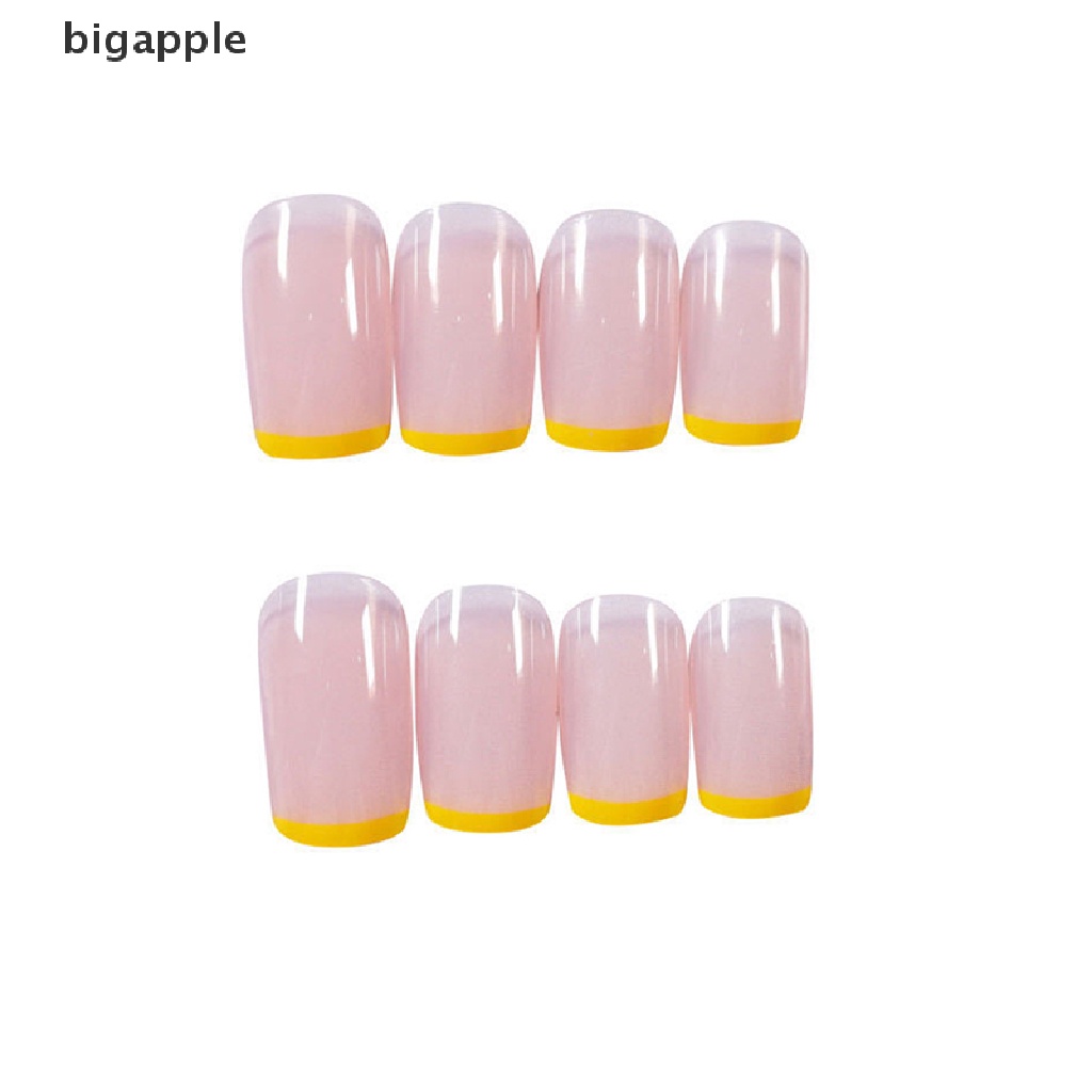 Set 24 Móng Tay Giả Phủ Toàn Diện Bằng Acrylic Màu Nude Đơn Giản