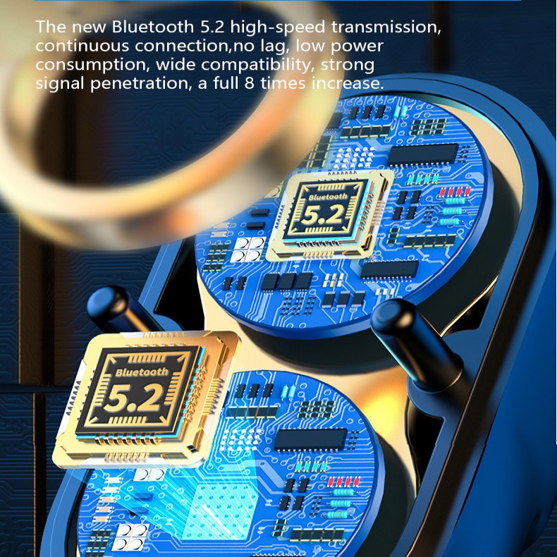 Bộ Tai Nghe Thể Thao Không Dây Bluetooth 5.2 TWS IPX9 Chống Nước Có Mic