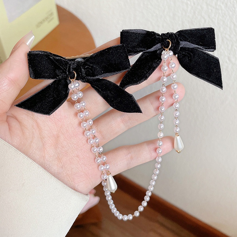 Ygt Kẹp Tóc Chuỗi Hạt Ngọc Trai Phối Tua Rua Thời Trang Cho Nữ