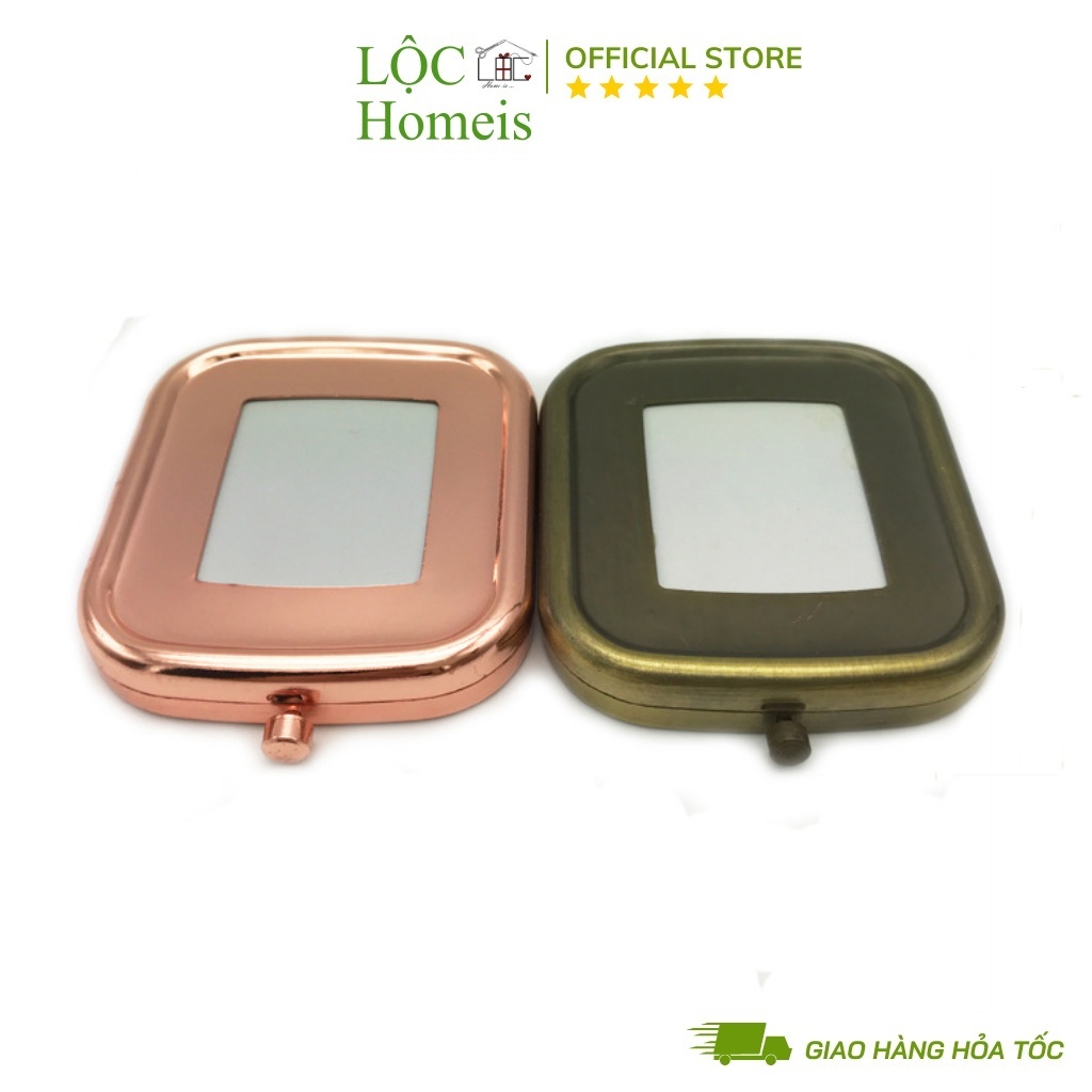 Phôi Gương Vuông Bỏ Túi Thêu Handmade - LỘC Homeis