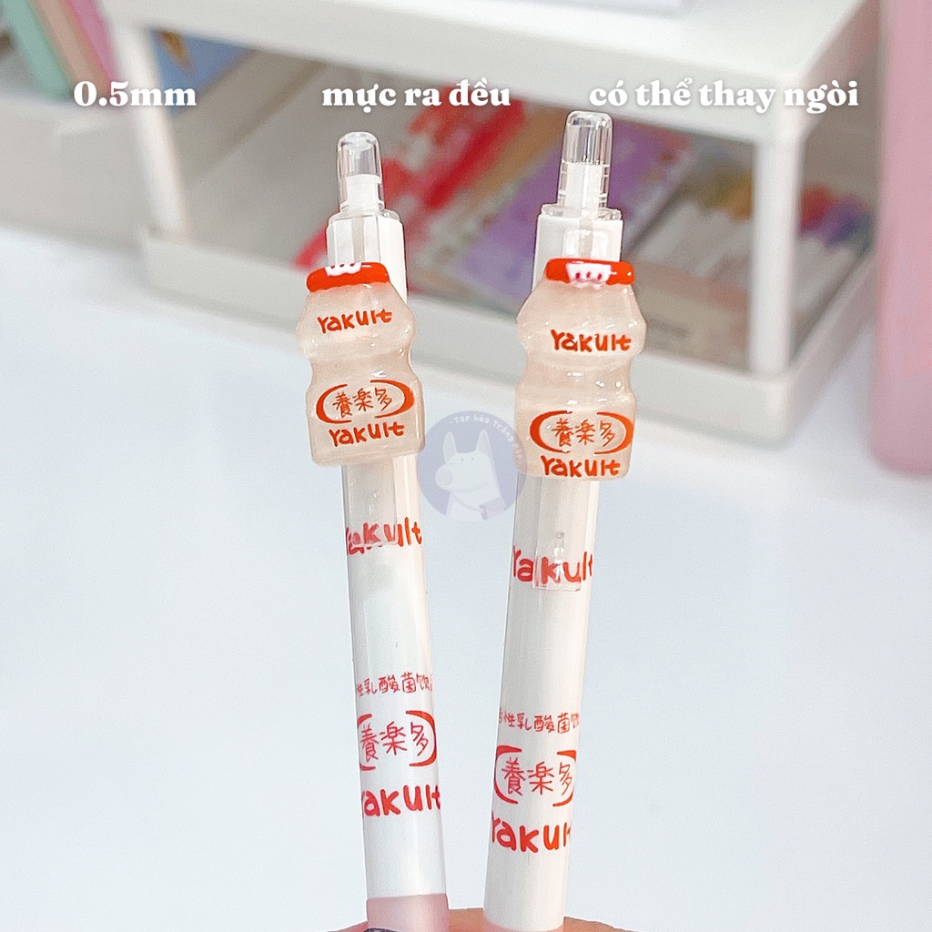 Bút gel đen Nước Giải Khát ngòi 0.5mm, bút gel bấm hãng Youmei dễ thương