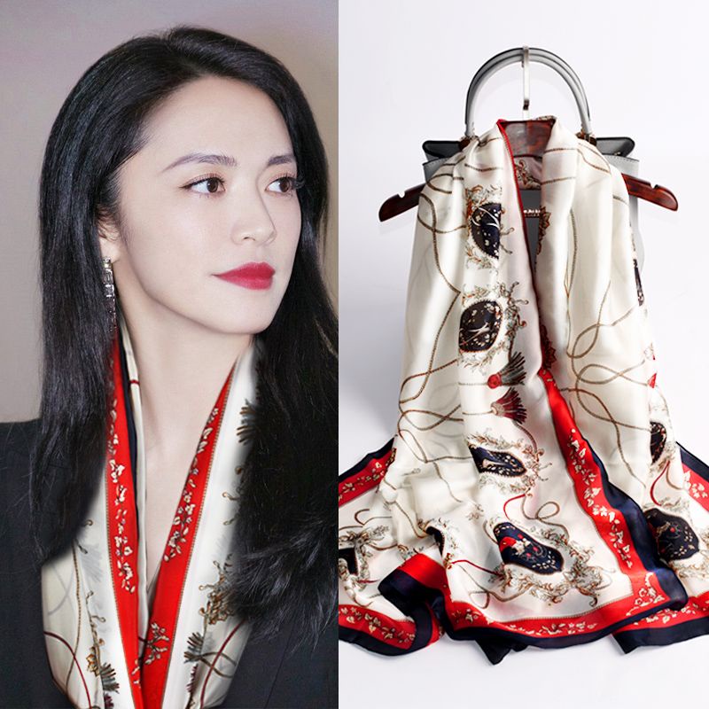Khăn choàng cổ GAVINBROWN chất liệu giả lụa chống nắng phong cách Hàn Quốc thời trang xuân hè mới cho nữ