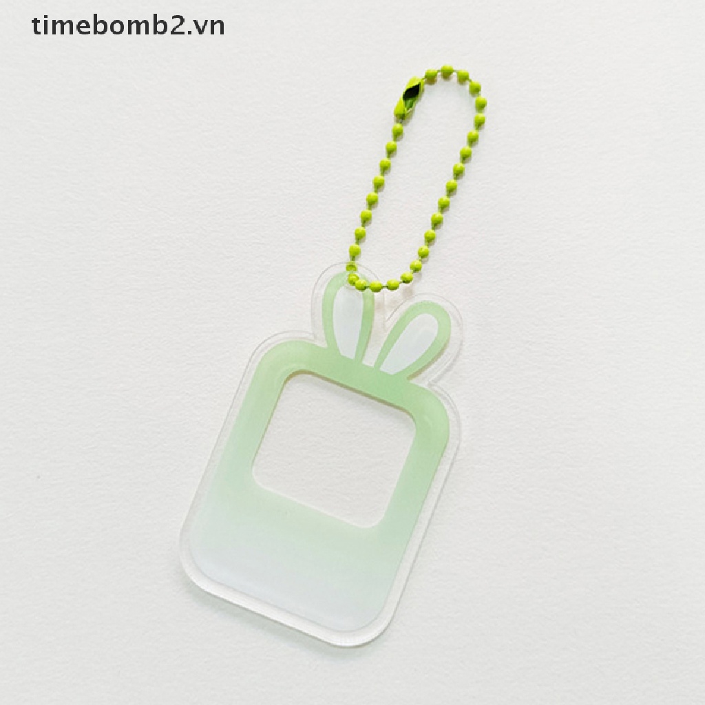 {Mới} Móc Khóa / Thẻ Ảnh Bằng Acrylic Trong Suốt Hình Tai Thỏ / Ngôi Sao Đuổi Theo Làm Thủ Công