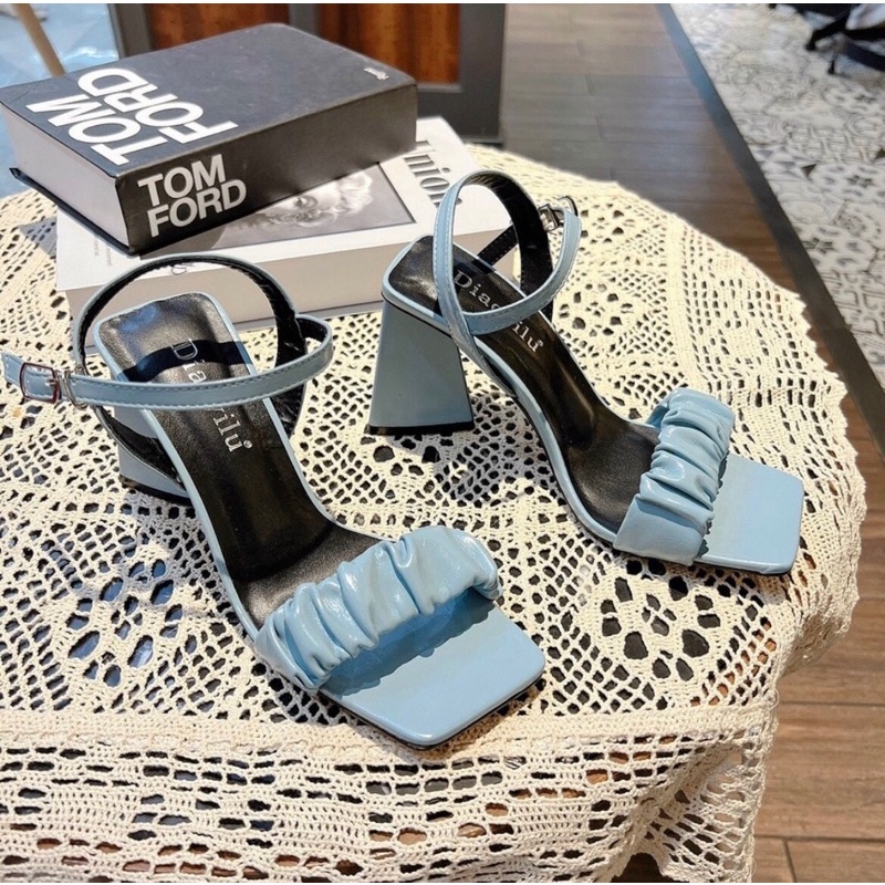 Gót quai nhúng cao 7p gót tam giác siêu xinh có big size 35-45