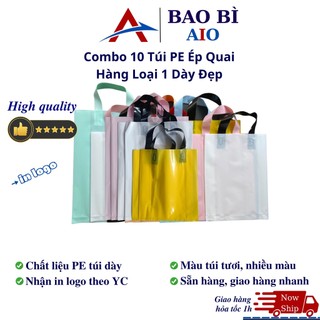 (Set 10 túi)-Túi Xoài Ép Quai Túi Gắn Quai Đựng Quần Áo Mỹ Phẩm Quà Tặng Hàng Loại 1 Dày Dặn Xinh Xắn