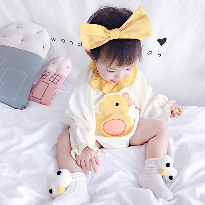 Bộ Áo Liền Quần Phối Ren In Hoạt Hình Dễ Thương Cho Bé