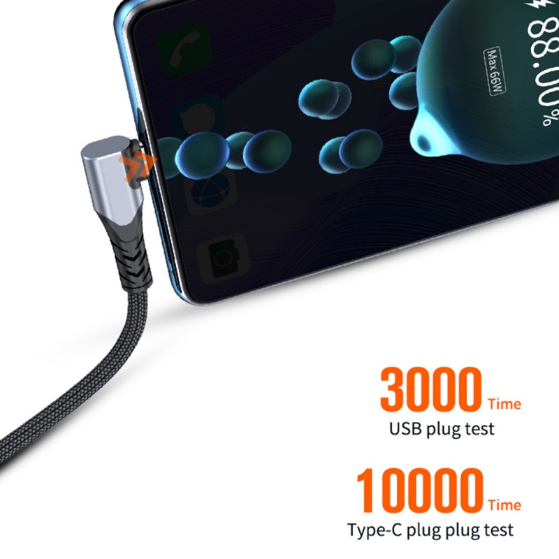 Dây Cáp Sạc Nhanh USB Type C 6A 66W SPC Cho Huawei Samsung Xiaomi Mate 40 90 Độ Dài 2 / 3M