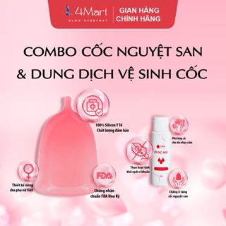 Combo Cốc nguyệt san OvaCup và dung dịch vệ sinh cốc OvaCare dung tích 30ml