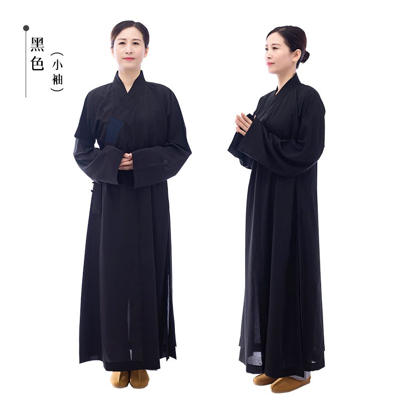 Bộ Trang Phục Phật Giáo Tay Áo Nhỏ Màu Xanh Dương Cho Nam Và Nữ 3.7