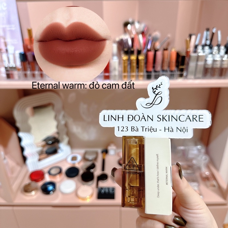 Son lì 3CE Soft matte vỏ loang nâu 3.5g (bản giới hạn)