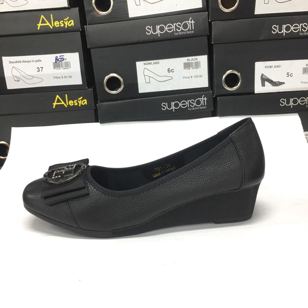 Giày đế xuồng ICARDI hoạ tiết mũi tròn E 3cm