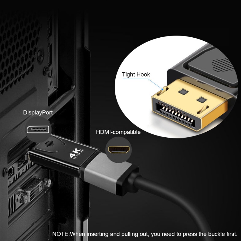 Cáp ChuyểN ĐổI DP Sang HDMI 4K 1080P Cho PC / MáY ChiếU / Laptop