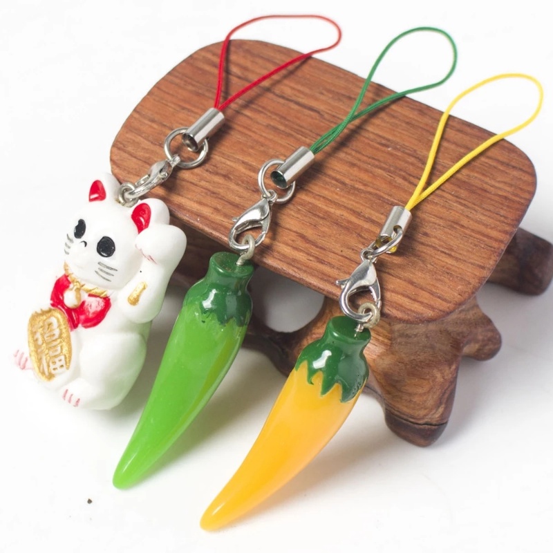 Dây Treo Điện Thoại / Móc Khóa Mini Nhiều Màu Sắc Dùng Làm Đồ Trang Sức DIY