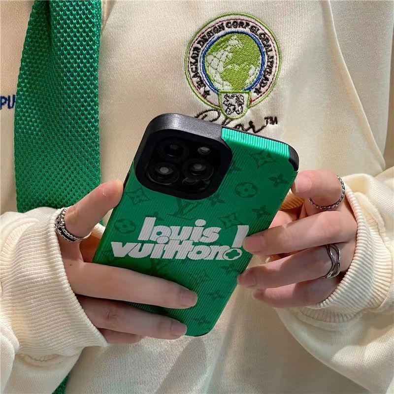 Ốp Điện Thoại Mềm Họa Tiết Thương Hiệu Lớn Màu Xanh Lá / Âu Mỹ Cho Iphone 7 14Promax 13Promax 11 xr 13Pro maxBV xs 11 14Pro12 LR0W